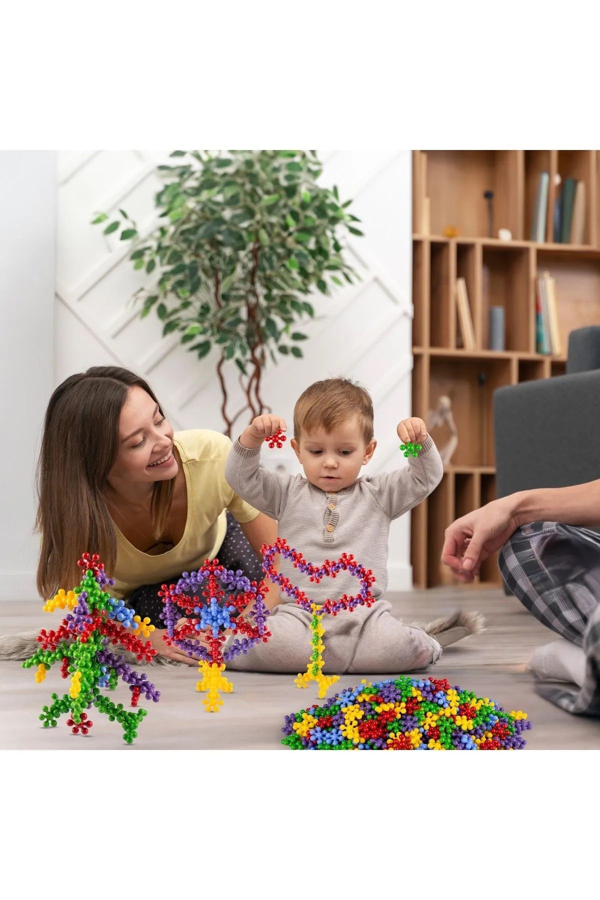 Yapı eğitim ve oyun seti 5 renk 120 parça