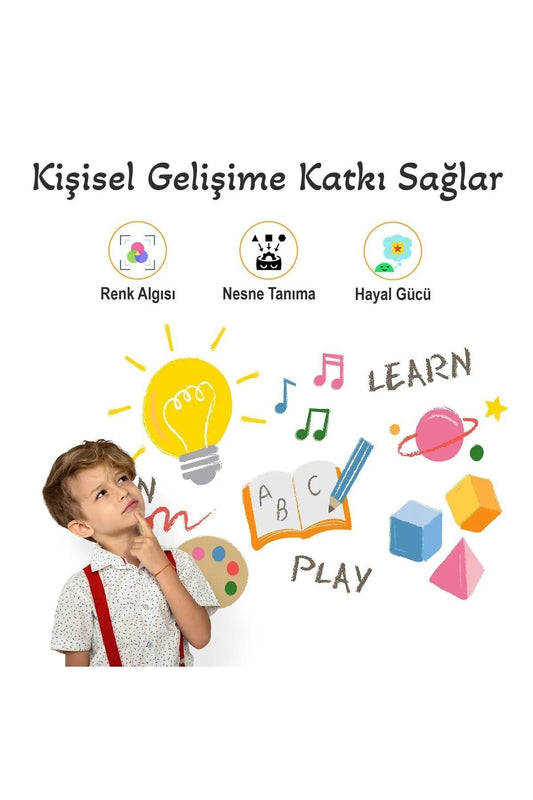 Yapı eğitim ve oyun seti 5 renk 120 parça