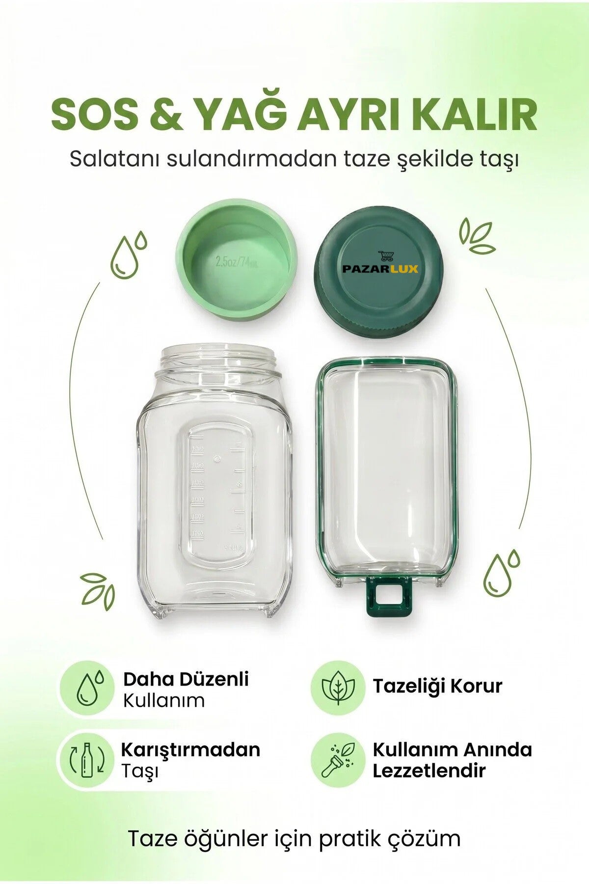 Pazarlux çok amaçlı saklama kabı